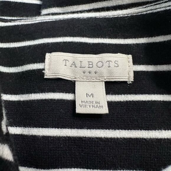 Talbots Black & White Stripe Sheath dress size Medium - Picture 5 of 5